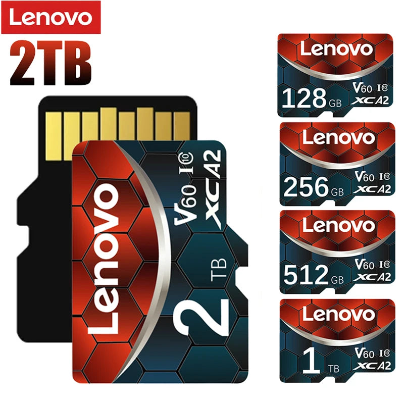 Lenovo 2TB Memory Card 128GB Class 10 V60 TF Card 1TB Mini SD Card 512GB 256GB A2 U3 Micro SD Card 128GB High Speed TF Card