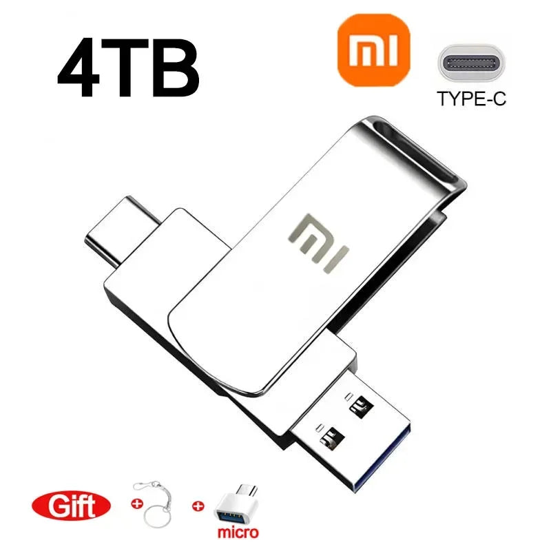 Xiaomi 16TB USB 3.0 Pen Drive 8TB 4TB High Speed Transfer Metal SSD Pendrive Cle Portable U Disk Flash Drive Memoria USB Stick