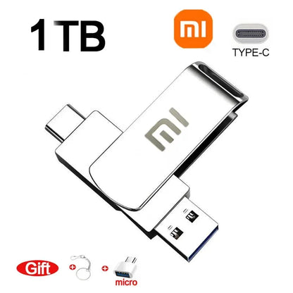 Xiaomi 16TB USB 3.0 Pen Drive 8TB 4TB High Speed Transfer Metal SSD Pendrive Cle Portable U Disk Flash Drive Memoria USB Stick